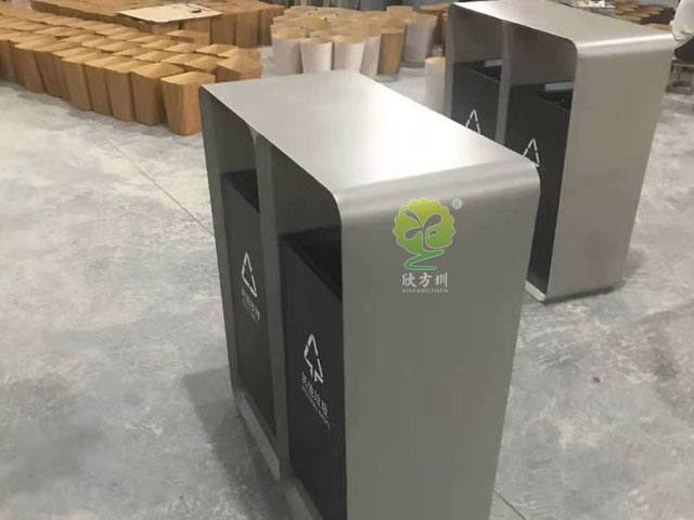 福田城市形象更新戶(hù)外分類(lèi)垃圾桶定制廠家生產(chǎn)圖