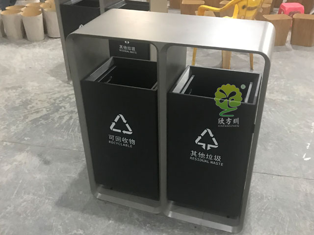 福田城市形象更新戶(hù)外分類(lèi)垃圾桶定制廠家生產(chǎn)圖