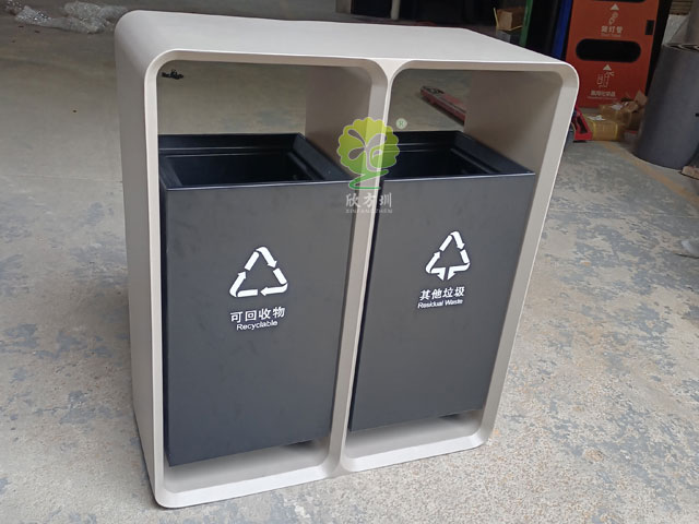 福田城市形象更新戶(hù)外分類(lèi)垃圾桶定制廠家生產(chǎn)圖