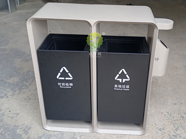 福田城市形象更新戶(hù)外分類(lèi)垃圾桶定制廠家生產(chǎn)圖