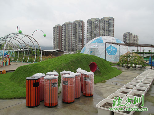 欣方圳鋼木垃圾桶，園林景區環境提升的好助手